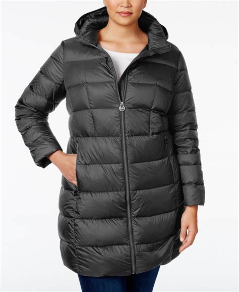 michael michael kors packable hooded puffer jacket|Michael Kors winter puffer coats.